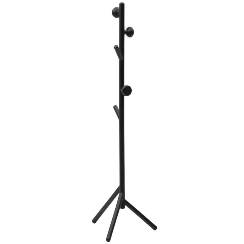 Kave Home Černý dřevěný stojací věšák Nadue 170 cm