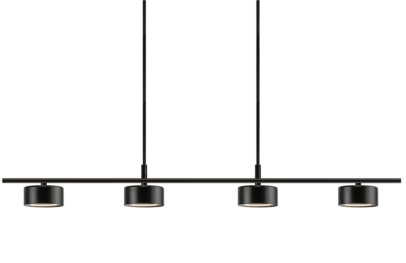 Nordlux Černé kovové závěsné LED světlo Clyde 115 cm
