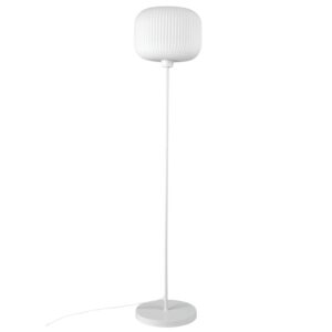 Nordlux Opálově bílá skleněná stojací lampa Milford 140 cm