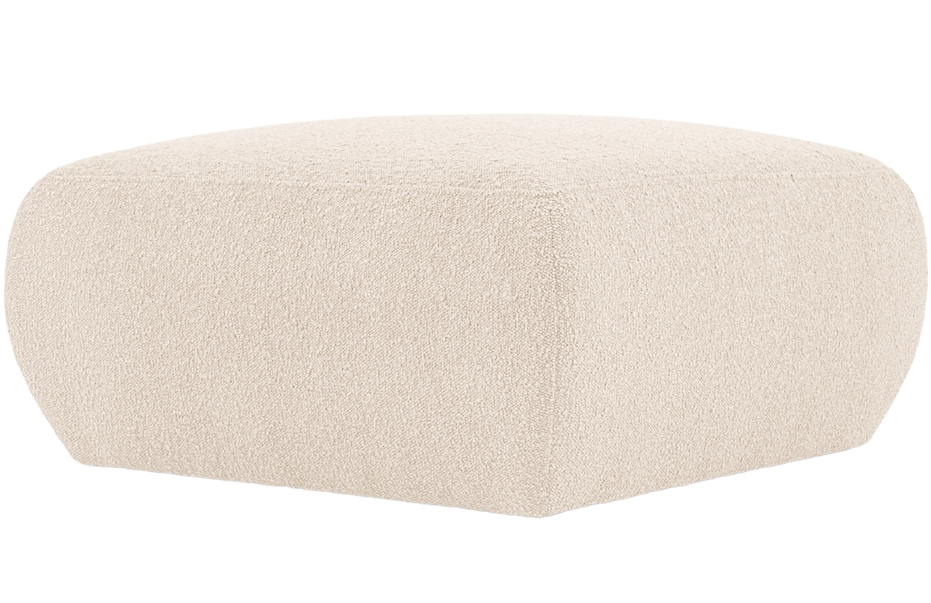 Windsor & Co Béžová bouclé podnožka Lola 75 x 75 cm