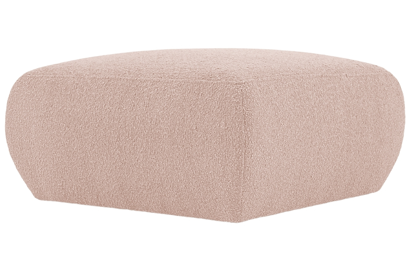 Windsor & Co Pudrově růžová bouclé podnožka Lola 75 x 75 cm