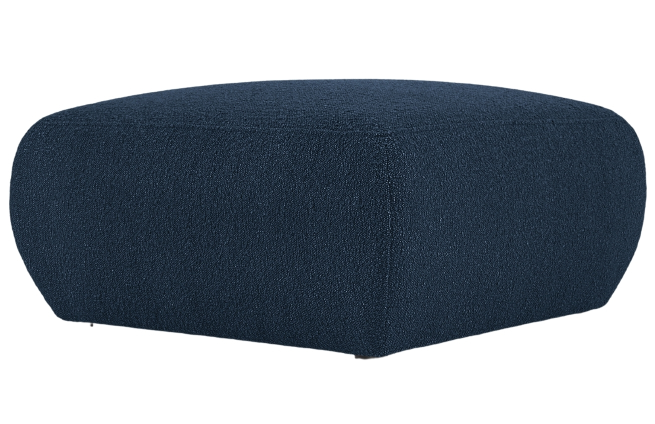 Windsor & Co Tmavě modrá bouclé podnožka Lola 75 x 75 cm