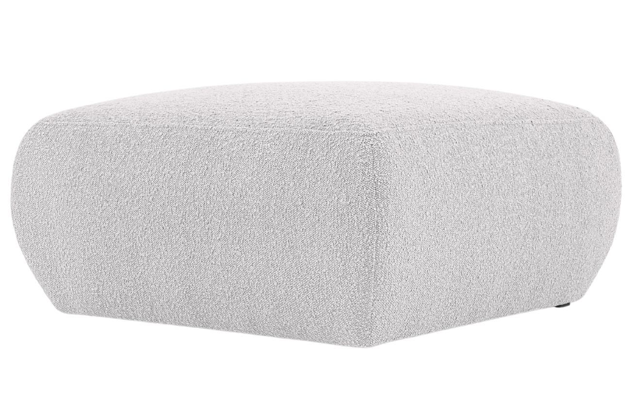 Windsor & Co Šedá bouclé podnožka Lola 75 x 75 cm