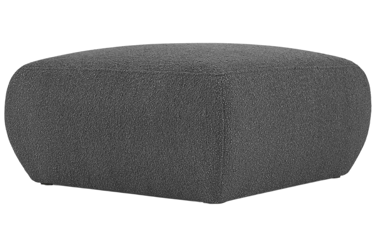 Windsor & Co Tmavě šedá bouclé podnožka Lola 75 x 75 cm