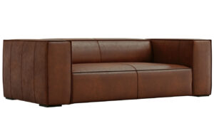 Windsor & Co Koňakově hnědá kožená dvoumístná pohovka Madame 211 cm