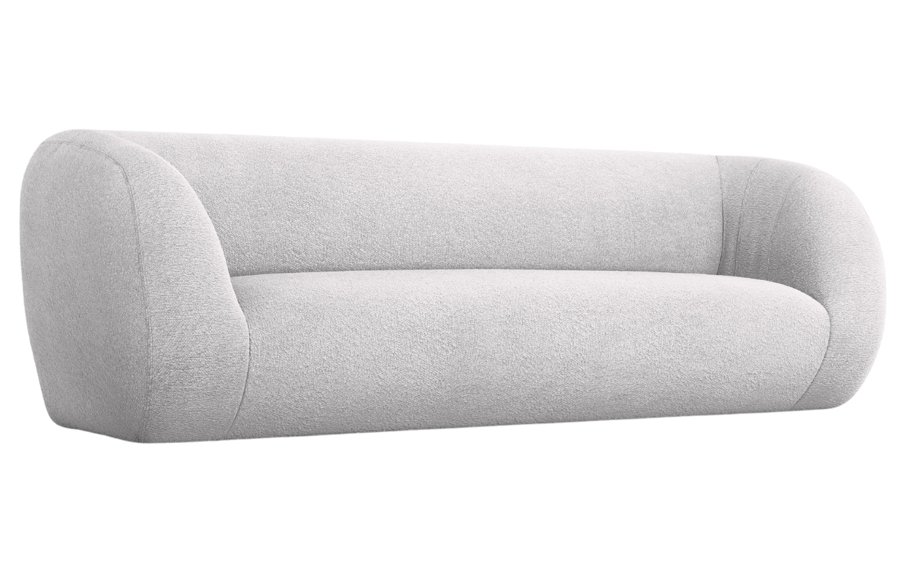 Cosmopolitan Design Světle šedá bouclé pohovka Essen 230 cm