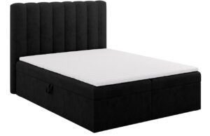 Micadoni Černá boxspring postel Kelp 160 x 200 cm