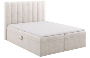 Micadoni Béžová boxspring postel Kelp 180 x 200 cm