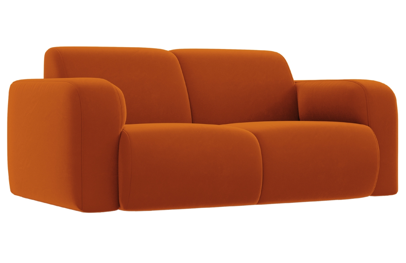 Windsor & Co Terakotově červená sametová dvoumístná pohovka Lola 170 cm