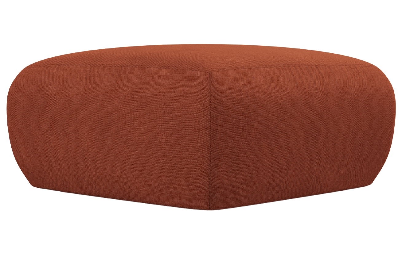 Windsor & Co Oranžová podnožka Lola 75 x 75 cm