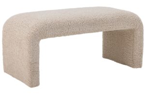 Bloomingville Béžová bouclé lavice Bobbie 100 cm