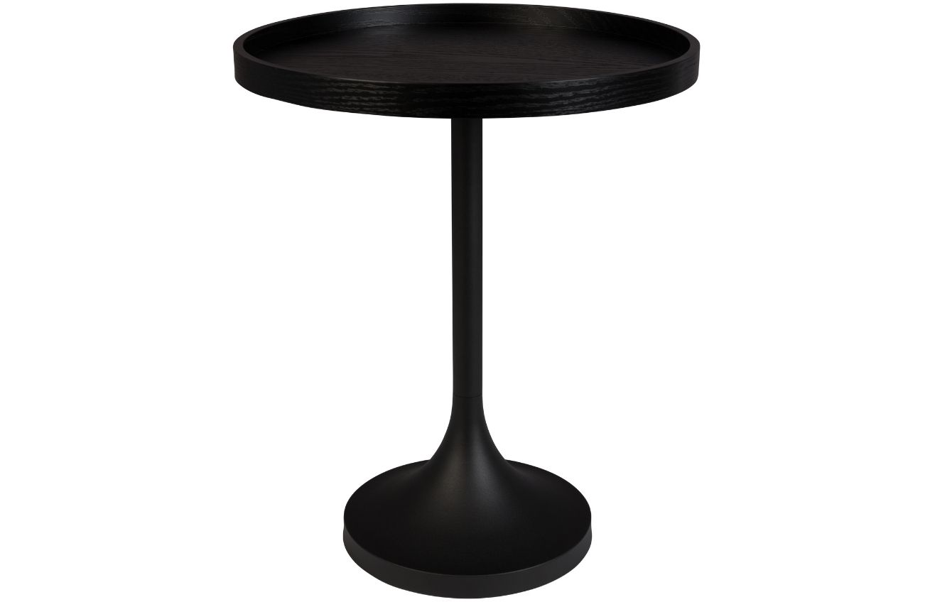 Zuiver Černý dubový odkládací stolek JASON 46 cm