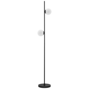 Opálově bílá skleněná stojací LED lampa Nova Luce Nuvole 170 cm