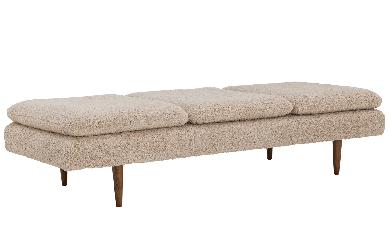 Bloomingville Béžová bouclé lenoška Pione 198 cm