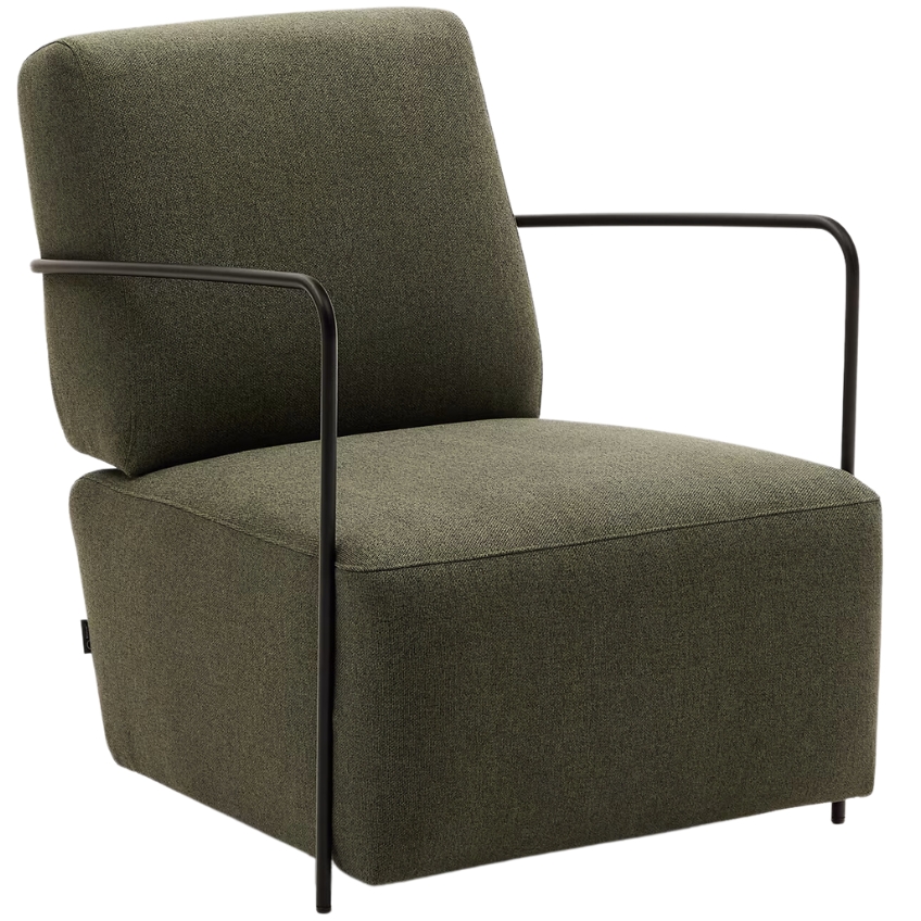 Kave Home Zelené čalouněné křeslo Gamer