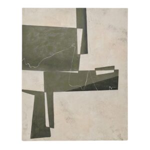 Kave Home Zelený abstraktní obraz Fida 118 x 94 cm
