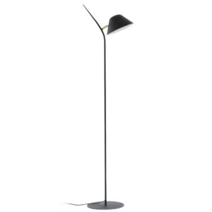 Kave Home Černá kovová stojací lampa Aurelia 152 cm