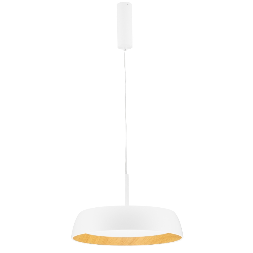 Bílé kovové závěsné LED světlo Nova Luce Sigi 45 cm