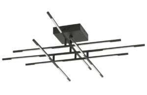 Černé kovové stropní LED světlo Nova Luce Raccio 95 cm