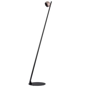 Černo-měděná stojací LED lampa Nova Luce Lusa 147 cm