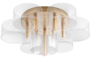 Zlaté kovové stropní LED světlo Nova Luce Gatlin 62 cm