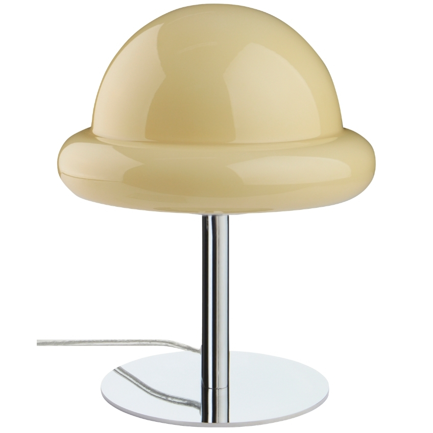 Jotex Světle žlutá skleněná stolní lampa BUBBA