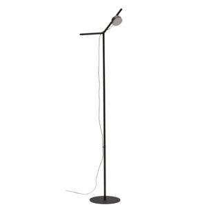 Kave Home Černá kovová stojací lampa Orey 160 cm