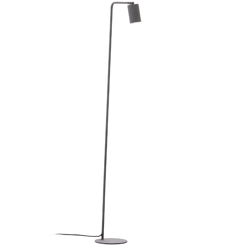 Kave Home Šedá kovová stojací lampa Manie 147 cm