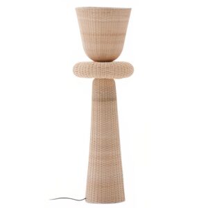 Kave Home Ratanová stojací lampa Neuda 140 cm