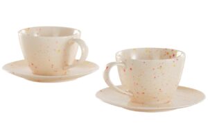 Jotex Set dvou porcelánových šálků s podšálky SPRINKLE