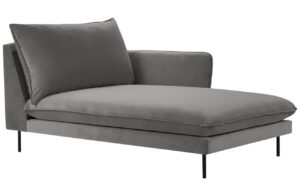Cosmopolitan Design Světle šedá sametová lenoška Vienna 170 cm