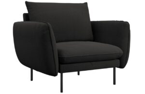 Cosmopolitan Design Černé bouclé křeslo Vienna