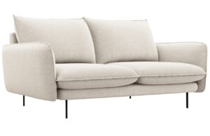 Cosmopolitan Design Světle béžová čalouněná dvoumístná pohovka Vienna 160 cm