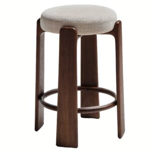 Kave Home Béžová ořechová barová židle Granite II. 75 cm