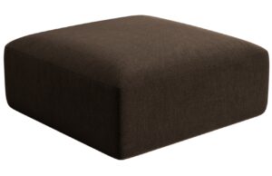 Cosmopolitan Design Tmavě hnědá sametová podnožka Campi 90 x 90 cm
