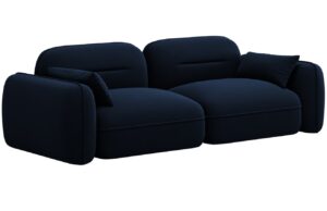 Cosmopolitan Design Královsky modrá sametová trojmístná pohovka Sydney 230 cm