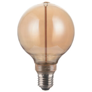 Nordlux Jantarově hnědá dekorativní stmívatelná LED žárovka Deco G95 E27 4W