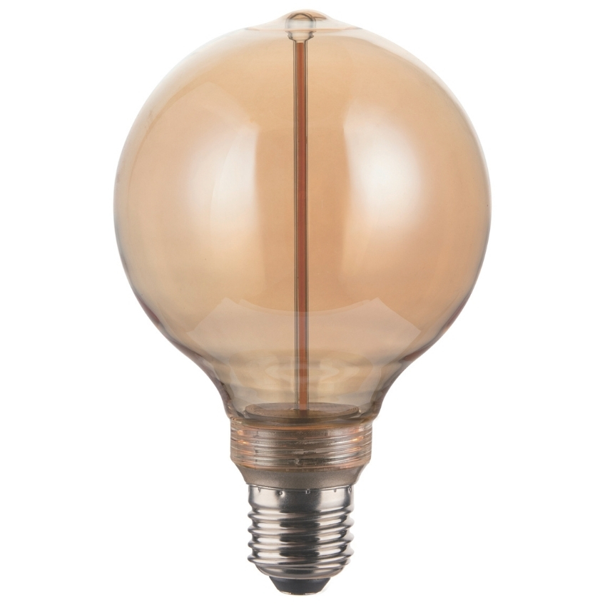 Nordlux Jantarově hnědá dekorativní stmívatelná LED žárovka Deco G95 E27 4W
