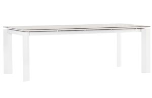 Bizzotto Bílý keramický zahradní rozkládací stůl Otavio 220/340 x 95 cm
