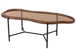 J-line Hnědý konferenční stolek Mell 118 x 48 cm
