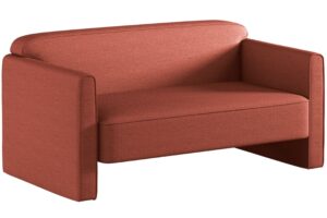 Micadoni Terakotově červená dvoumístná pohovka Abby 140 cm
