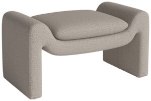 Bolia Pískově hnědá bouclé podnožka Mielo 83 x 52 cm