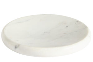 Kave Home Bílý mramorový podnos Obena Ø 25 cm