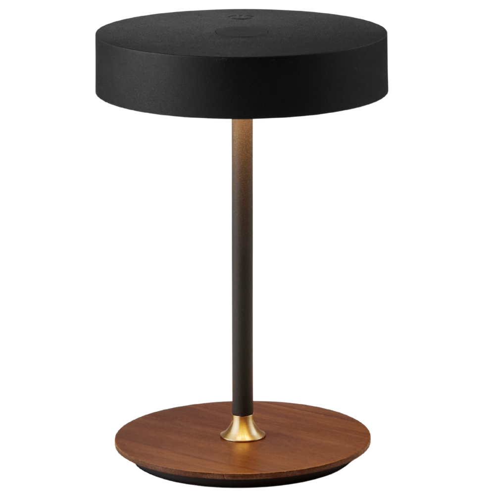 Halo Design Černá kovová nabíjecí stolní LED lampa On the Move 19 cm