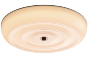 Halo Design Opálově bílé skleněné nástěnné LED světlo Wave 30 cm