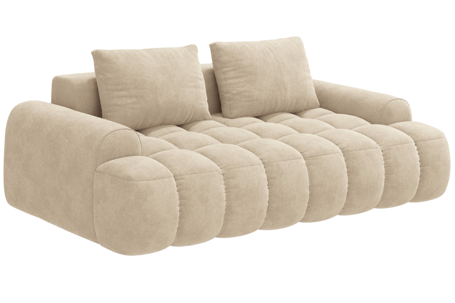 Cosmopolitan Design Světle béžová sametová trojmístná pohovka Linz 200 cm