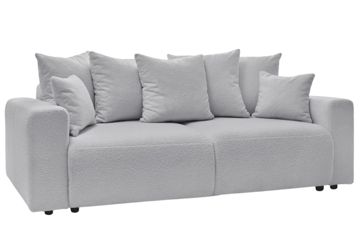 Bobochic Paris Světle šedá bouclé rozkládací pohovka Envy 245 cm
