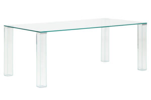 Kave Home Skleněný jídelní stůl Adularia 200 x 100 cm