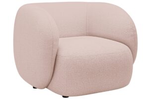 Micadoni Světle růžové bouclé křeslo Kate