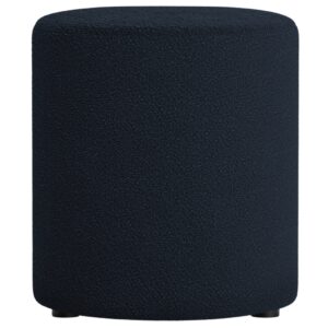 Micadoni Tmavě modrý bouclé taburet Dia 40 cm